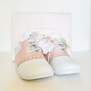Angel Baby/L’amour Girls Pink Leather Saddle Oxford size 5 Toddler